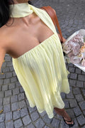 Chiffon Cutout Back Elegant Mini Dress image 1