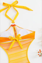 Lace Halter Cutout One Piece Set image 4