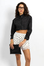 Polka Dot Lace Splice Casual Shorts image 4