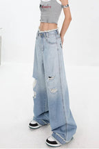 Gradient Ripped Straight Leg Jeans image 2