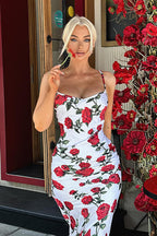 Square Neck Floral Cami Party Dress image 4