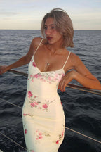 Sexy Print V-Neck Spaghetti Strap Backless Maxi Dress image 4
