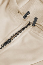 Plain Cropped Zipper Sporty Sweatshirt image 5