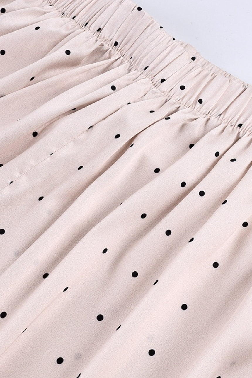 Polka Dot Satin Loose Pants image 6