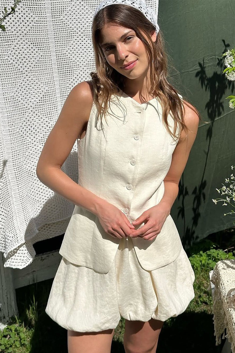 Sweet Bud Hem Vest Tank Mini Skirt Set image 4