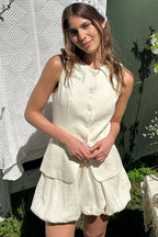 Sweet Bud Hem Vest Tank Mini Skirt Set image 4