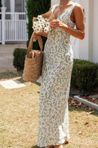 Slip V Neck Backless Floral Dress image 5