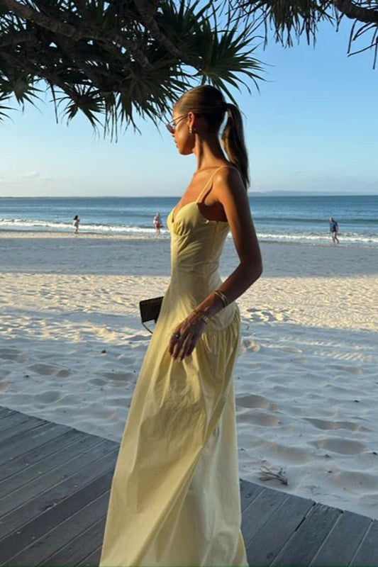 A-Line Strap Dress Slim Fit Maxi Dress image 4