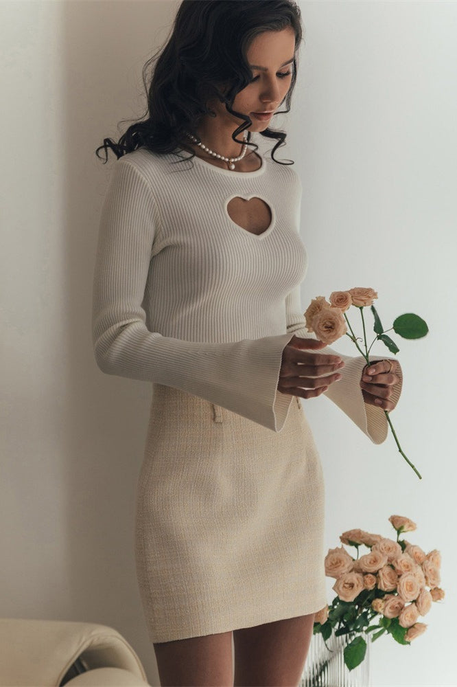 Heart Cutout Slim Fit Knit Sweater image 21