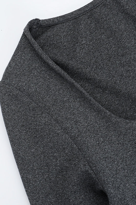 Fitted Round Neck Long Sleeve Maxi Dress image 6