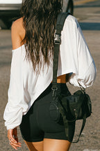 Asym Neck Loose Cropped Blouse image 4