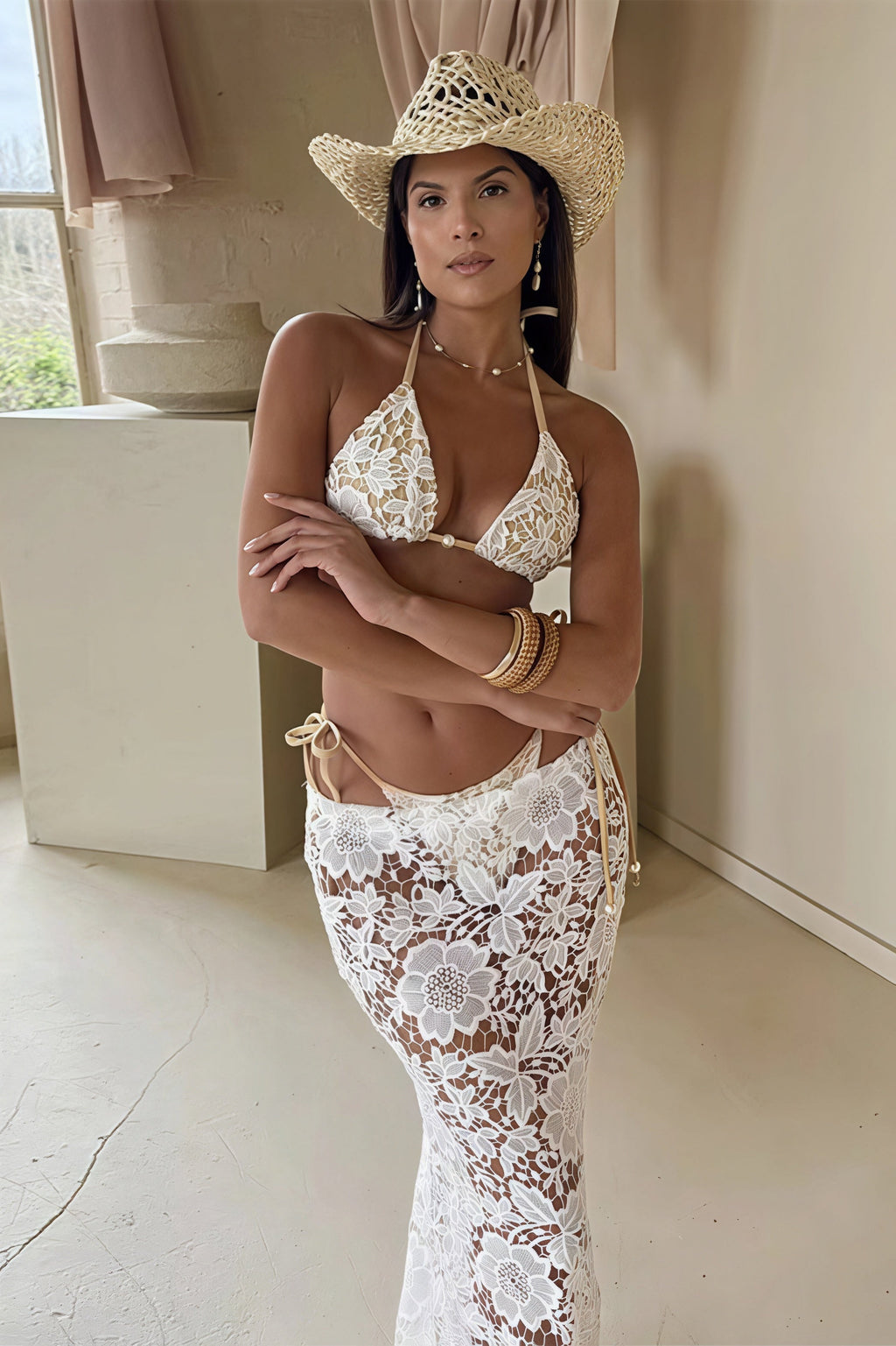 Sexy Lace Three Piece Swim Set image 2