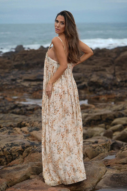Floral Print Plus Size Sleeveless Maxi Dress image 4