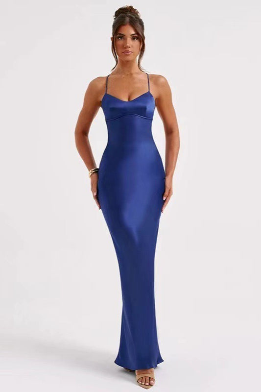 Back Tie Spaghetti Strap Formal Dress image 8