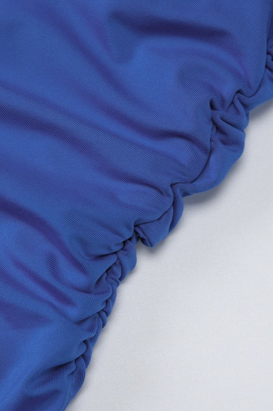 Solid V Neck Halter Backless Formal Dress image 8