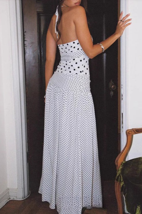 Lace Polka Dot Cami Mermaid Maxi Dress image 4