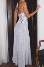 Lace Polka Dot Cami Mermaid Maxi Dress image 4