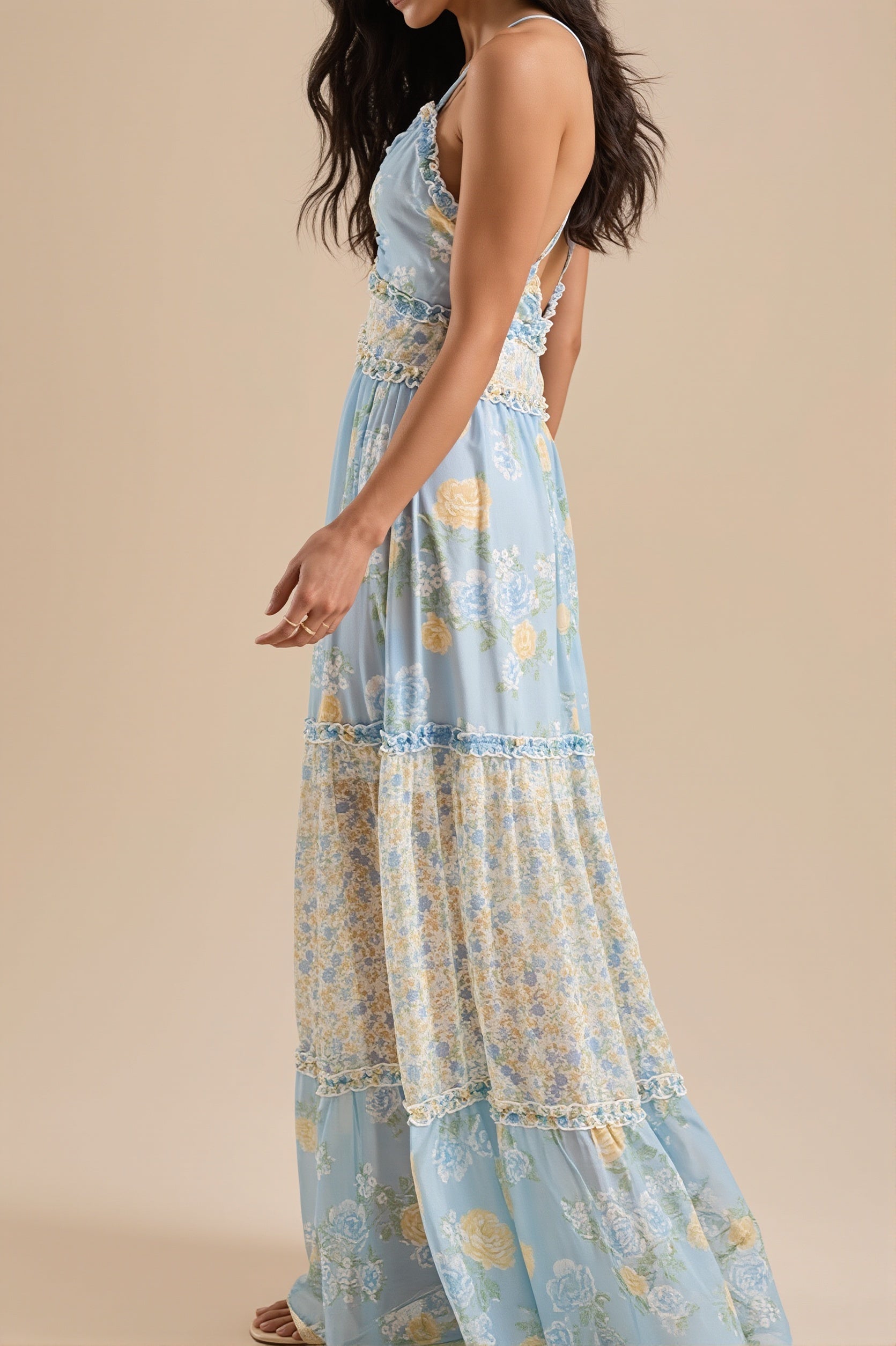 Fresh Boho Floral Cami Maxi Dress image 2