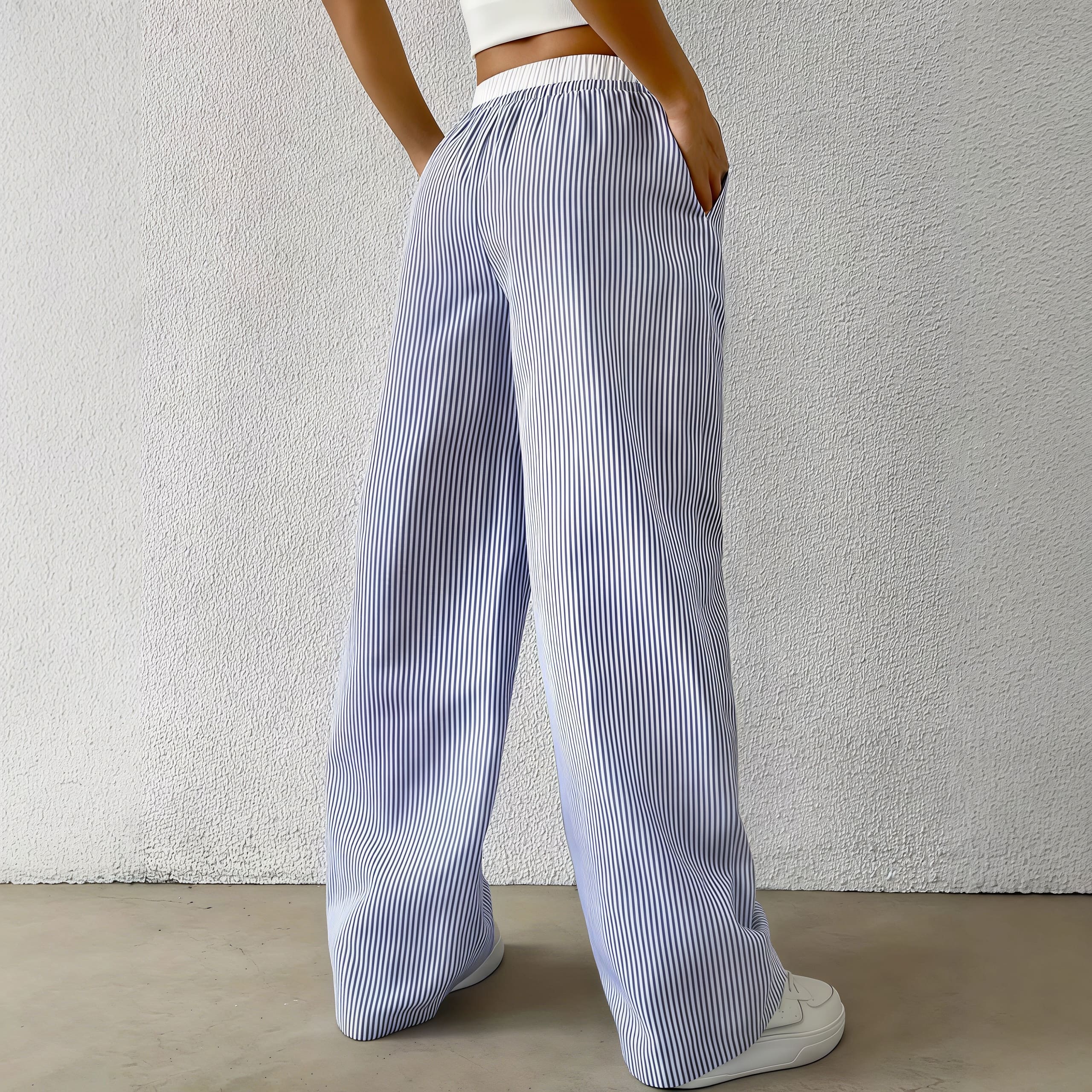 Fashion Striped Straight Casual Pants image 3