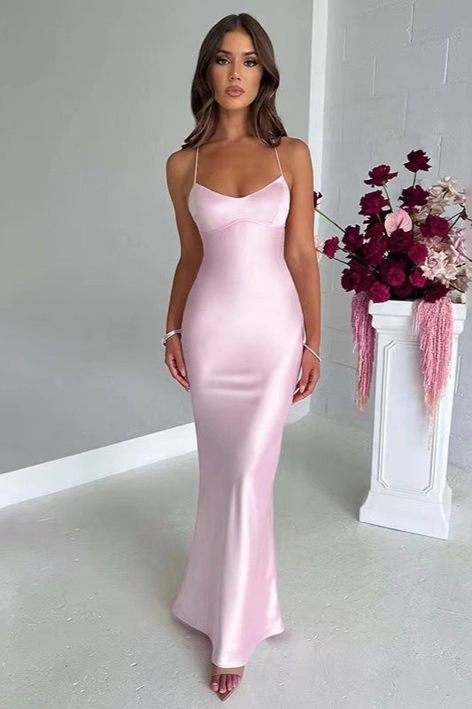 Back Tie Spaghetti Strap Formal Dress image 9
