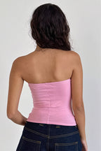 Printed Strapless Backless Crop Top Sexy Slim Blouse image 6