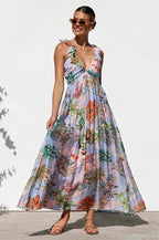 V Neck Swing Print Cami Maxi Dress image 4