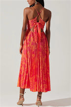 Floral Cami Pleated Print Maxi Dress image 3