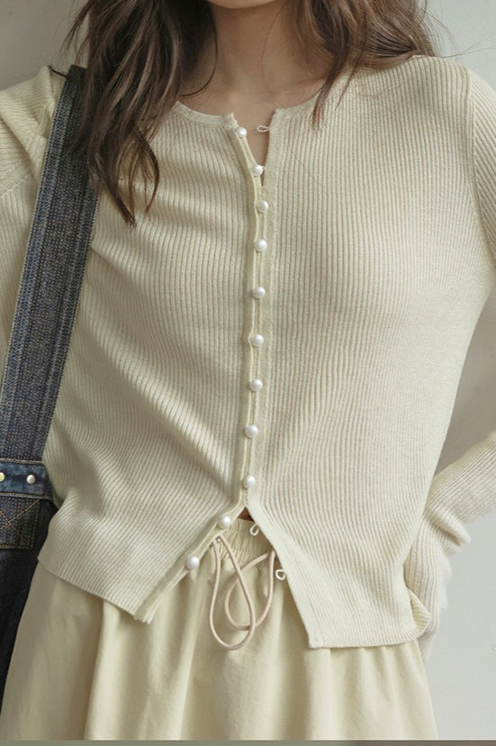 Sleek Wool Knit Cardigan image 2