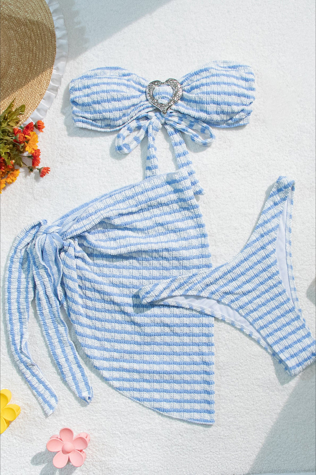 Striped Heart Bikini Set image 5