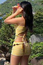 Casual Striped Cami Skirt Set image 2