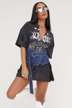Loose Casual Sexy V Neck Vintage T-shirt image 2
