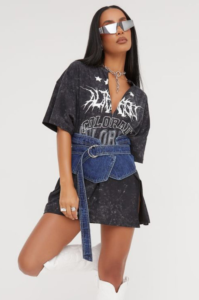 Loose Casual Sexy V Neck Vintage T-shirt image 2