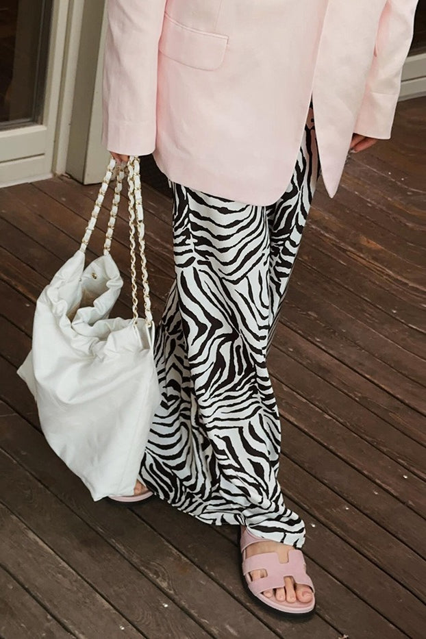 Elegant Satin Animal Print Skirt image 4