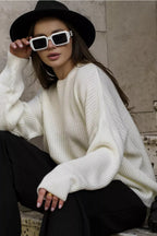 Solid Knit Crewneck Pullover Sweater image 14