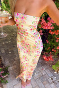 Off Shoulder Backless Maxi Floral Dress image 1