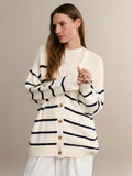 Striped Loose Knit Cardigan image 1