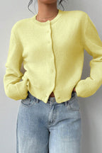 Lightweight Round Neck Button Cardigan image 3