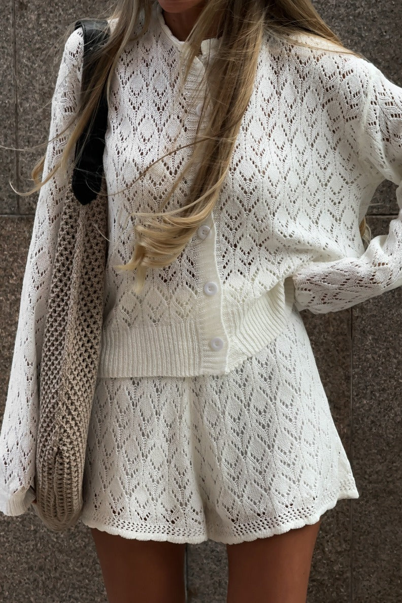 Hollow Knit Crochet Loose Two Piece Set image 1