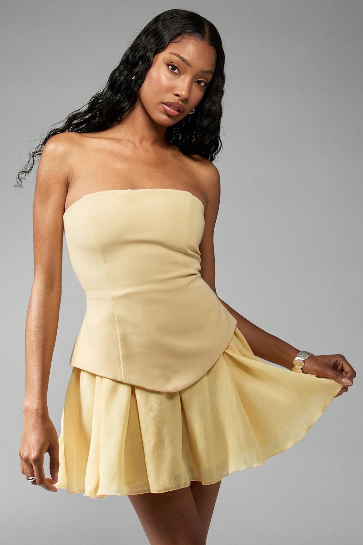 Bustier Peplum Waist Cocktail Dress image 1