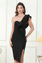 Bandage Slit Ruffle Cocktail Dress image 1