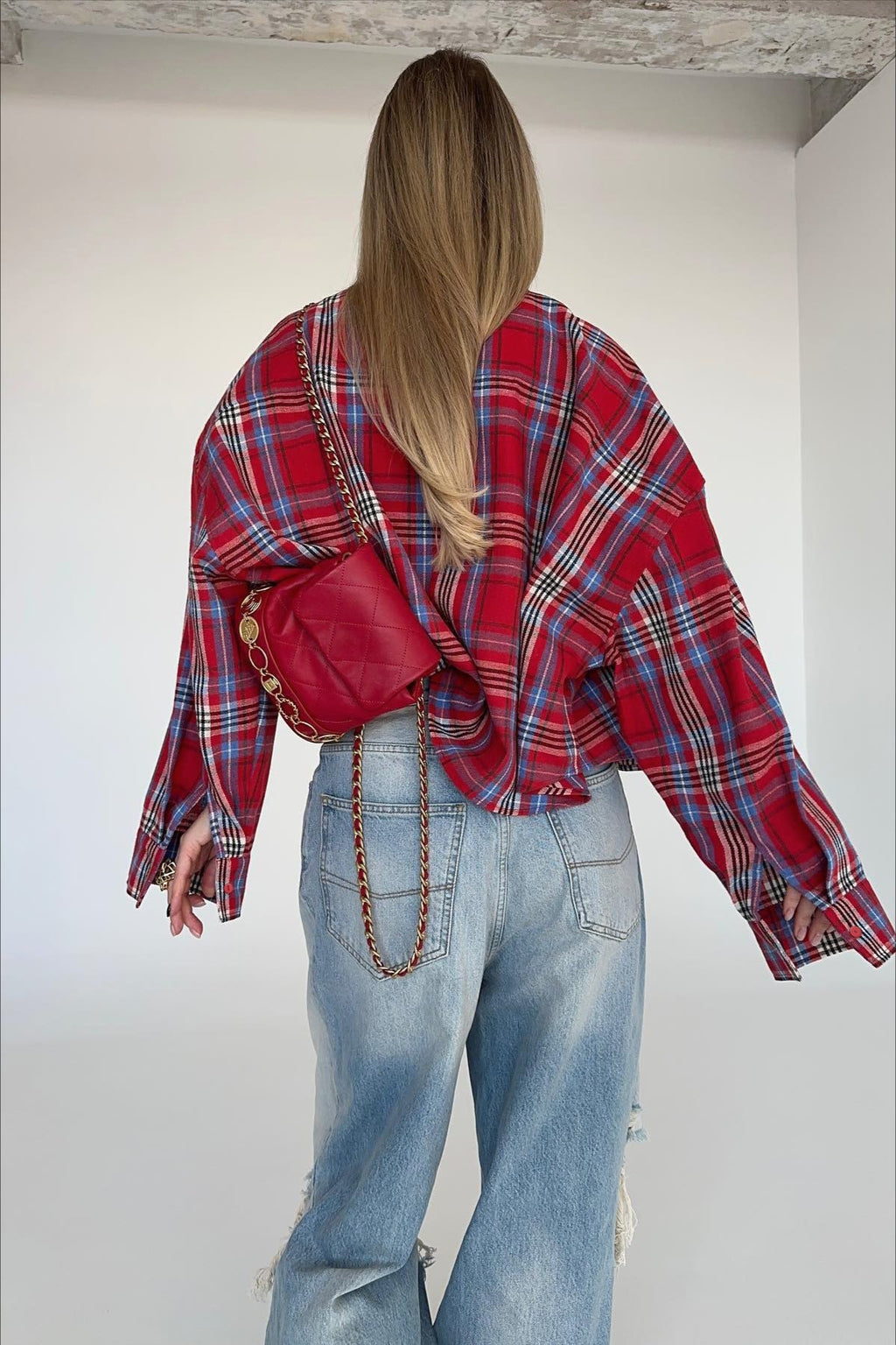 Vintage Plaid Long Sleeve Jacket image 3