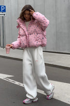 Chic Printed Puffy Puffer Jacket image 8