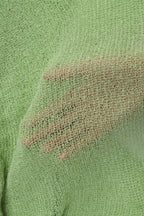 Loose Solid Casual Knit Shawl Blouse image 6