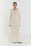 Solid A Line Maxi Sweater Dress image 6