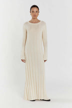 Solid A Line Maxi Sweater Dress image 6