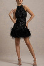 Shiny Fuzzy Sequin Bodycon Party Dress image 9