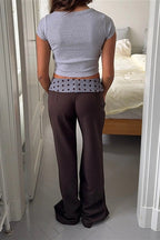 High Waist Slim Printed Casual Pants image 6