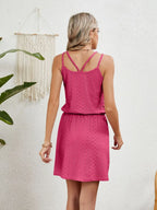 Odette Eyelet Dress detail view styled for Avrienne