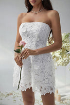 Solid Bustier Embroidered Cocktail Dress image 2