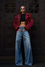 Washed Low Waist Straight Leg Jeans image 4